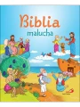 Biblia dla maluchów, czyli dla najmłodszych. Posiada sztywne kartki z kolorowymi ilustracjami.