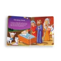 Biblia dla maluchów, czyli dla najmłodszych. Posiada sztywne kartki z kolorowymi ilustracjami - wnętrze biblii