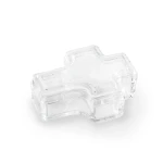 Pudełko na różaniec plastikowe transparentne w kształcie krzyża
