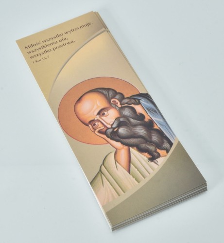 Zakładka religijna do książki z cytatem św. Pawła o miłości