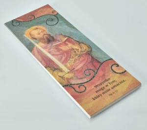 Zakładka religijna do książki z cytatem św. Pawła o Bogu