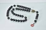 Różaniec koronka do Ducha Świętego czarna - 5 x 7 koralików o średnicy 12 mm