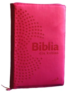 Biblia malinowa dla kobiet - z paginatorami i złoceniami w etui - elegancki upominek religijny
