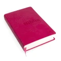 Elegancka Biblia dla kobiet w malinowej oprawie z paginatorami.