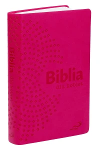 Elegancka Biblia dla kobiet w malinowej oprawie z paginatorami