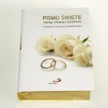Biblia na Prezent Ślubny | Złocone brzegi | Paginacja - Format Standard 16 x 22 cm - przód okładki 3