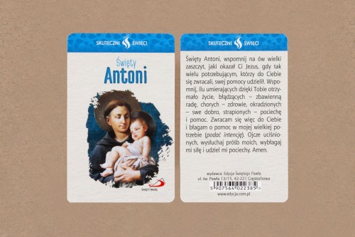 Karta Skuteczni Święci - Św. Antoni