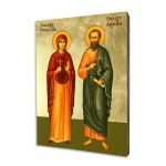 Ikona świętej Pryscilli i świętego Akwili