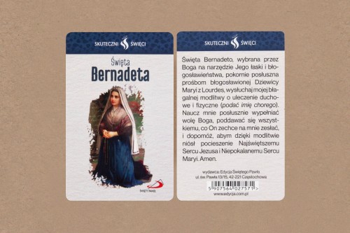 Karta Skuteczni Święci - Św. Bernadeta