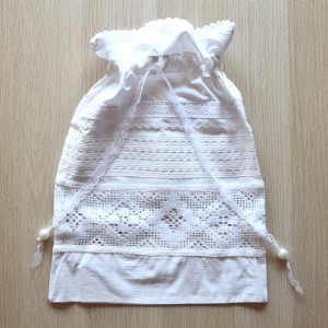 Prezent na chrzest /DUŻY woreczek handmade na pamiątki  44 x 32 cm + Kartka na Chrzest