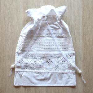 Prezent na chrzest /DUŻY woreczek handmade na pamiątki  44 x 32 cm + Kartka na Chrzest