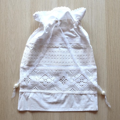 Worek na pamiątki chrztu świętego 44 x 32 cm - Unikat handmade