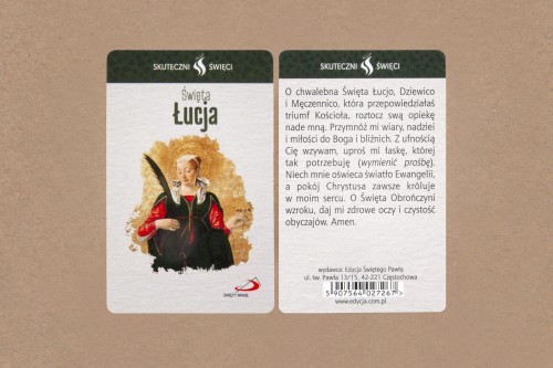 Karta Skuteczni Święci - Św. Łucja