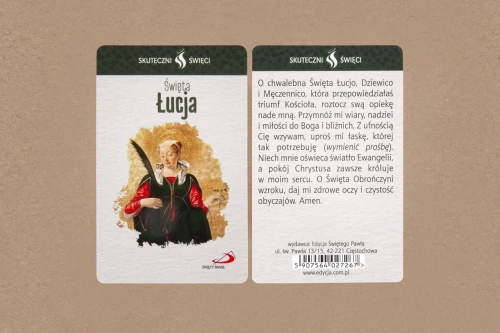 Karta Skuteczni Święci - Św. Łucja