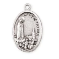 Medalik Matki Bożej Fatimskiej na szyję o wysokości 2,2 cm - Przód medalika.