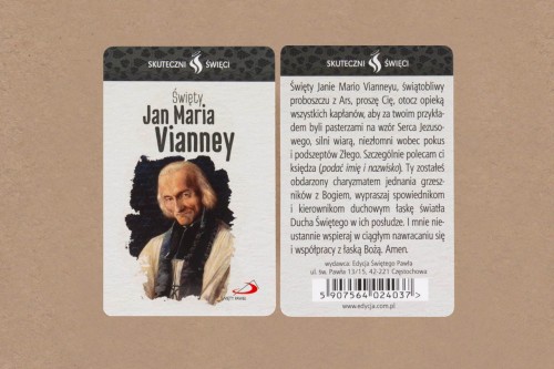 Karta Skuteczni Święci - Św. Jan Maria Vianney