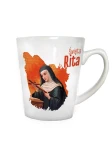 Kubek ceramiczny z nadrukiem św. Rity i cytatem - 330 ml