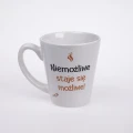 Kubek ceramiczny z nadrukiem św. Rity i cytatem "Niemożliwe staje się możliwe"