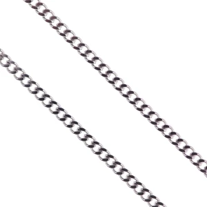 Łańcuszek do medalika ze stali nierdzewnej - Typ pancerka - dłg. 55 cm, szer. 0,2 cm