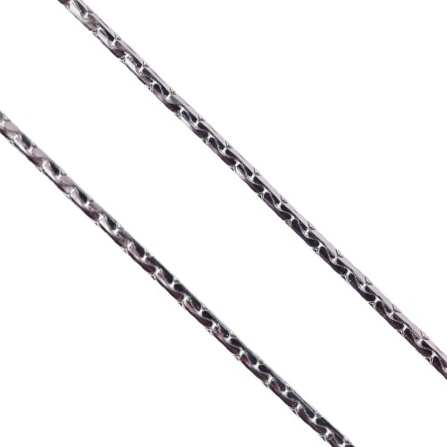 Łańcuszek do krzyżyka, lube medalika - Splot popcorn - Dłg. 55 cm, szer. 0,1 cm - splot z bliska