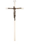 Nowoczesny krzyż na ścianę - złoty, mosiężny H=20,5 cm