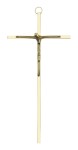 Nowoczesny krzyż do domu - mosiężny, złoty - 20 cm