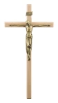Krzyż na ścianę drewniany - Jasne drzewo - 24 cm