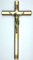 Krzyż drewniany na ścianę duży - wiśnia - 35 cm