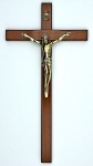 Krzyż drewniany na ścianę - wiśnia - 27 cm