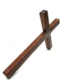 Krzyż drewniany na ścianę, handmade - drzewo egzotyczne - 20,5 cm - bok krzyża