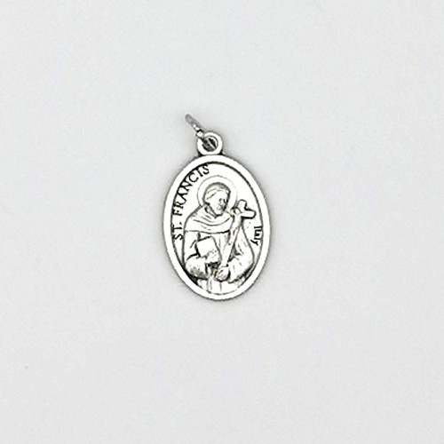 Medalik świętego Franciszka do łańcuszka - wys. 2,2 cm - przód medalika.