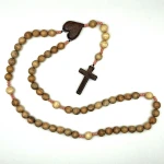 Różaniec drewniany handmade z dużych paciorków - 14 mm - polskie + egzotyczne drzewo