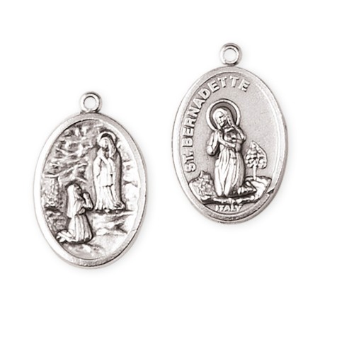 Medalik św. Bernadetta - Matka Boża z Lourdes - wys 2,2 cm