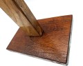 Krzyż stojący drewniany, duży - 41 cm - Orzech + egzotyczne - podstawa krzyża