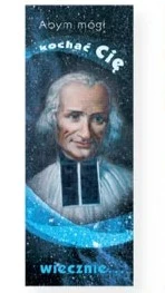 Zakładka do książki religijna, dla księdza - Z Janem Maria Vianney 