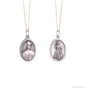 Medalik religijny świętej Faustyny - wys 2.2 cm