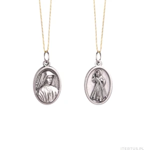 Medalik religijny świętej Faustyny - wys 2.2 cm