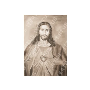 Plakat religijny - Serce Jezusa - A5 - do umieszczenia w ramie
