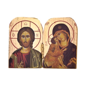 Dyptyk 16 - Matka Boża - Pan Jezus - 5 x 7 cm    