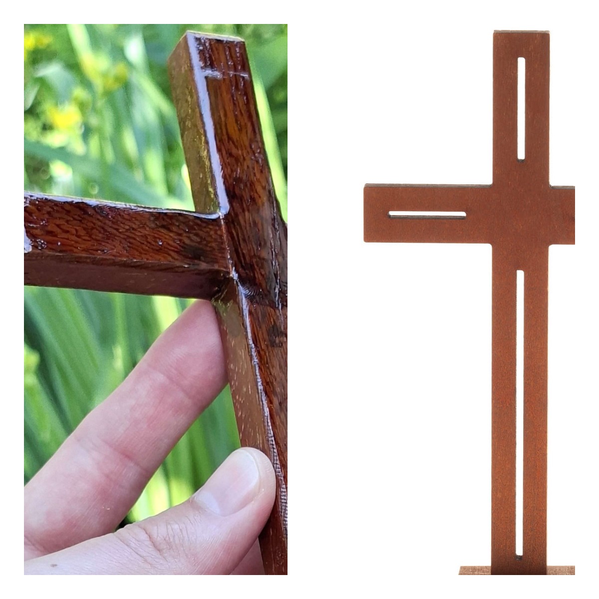 krzyz-stojacy-handmade-w-zestawieniu-z-krzyzem-stojacym-wykonanym-maszynowo
